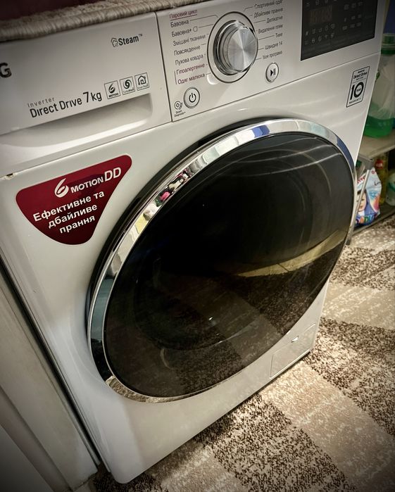 Стиральная машина LG F2J7HSW2W с функцией пара, Wi-Fi