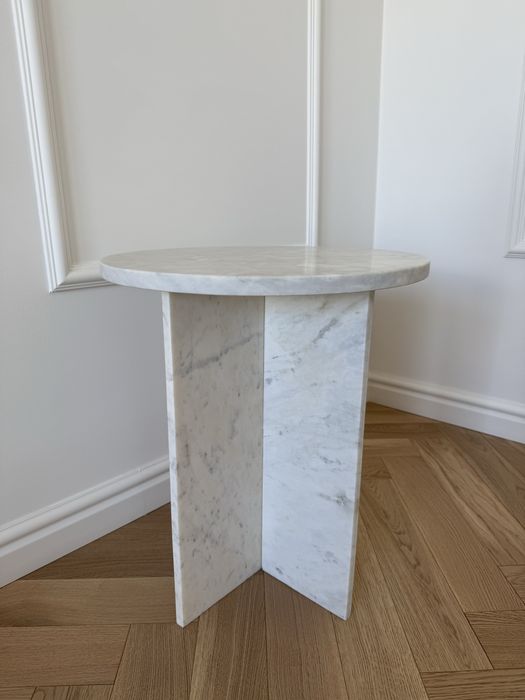 Okrągły stolik pomocniczy z marmuru Jasmina Bloomingville, marmur