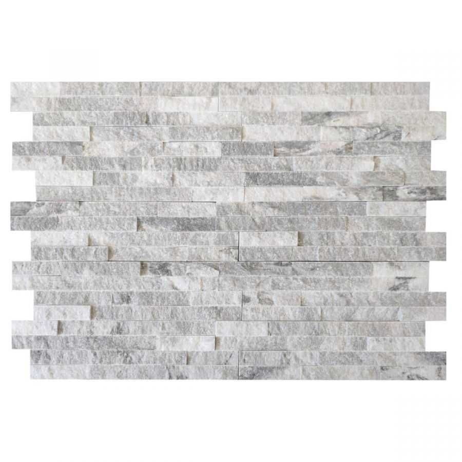 Panel Ścienny Kwarcyt , szary 36x10x0,8-1,3 cm Quartz white&grey