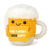 Dont worry, Beer happy! Maskotka, zabawka. Szydełko. 9x9cm. Nowa
