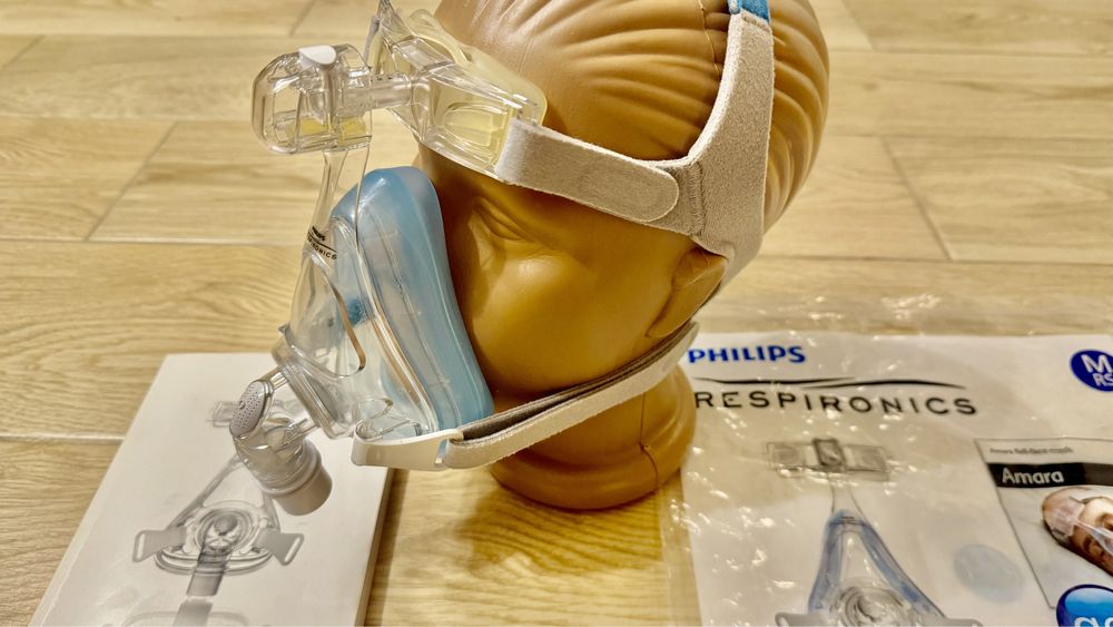 Маска сіпап ротоносова Philips Amara Gel Розмір М, cpap, сипап, Resmed