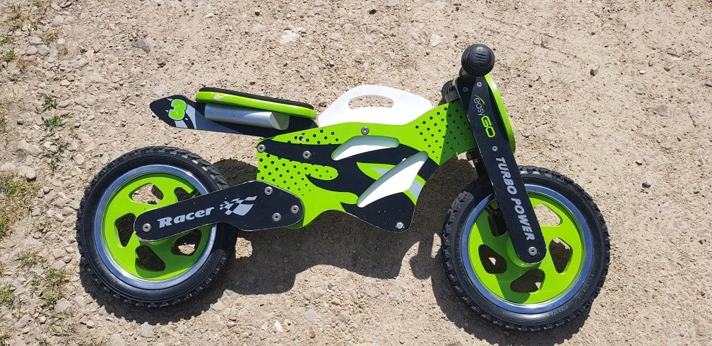 Motocykl dla malucha – rowerek biegowy drewniany Turbo Power