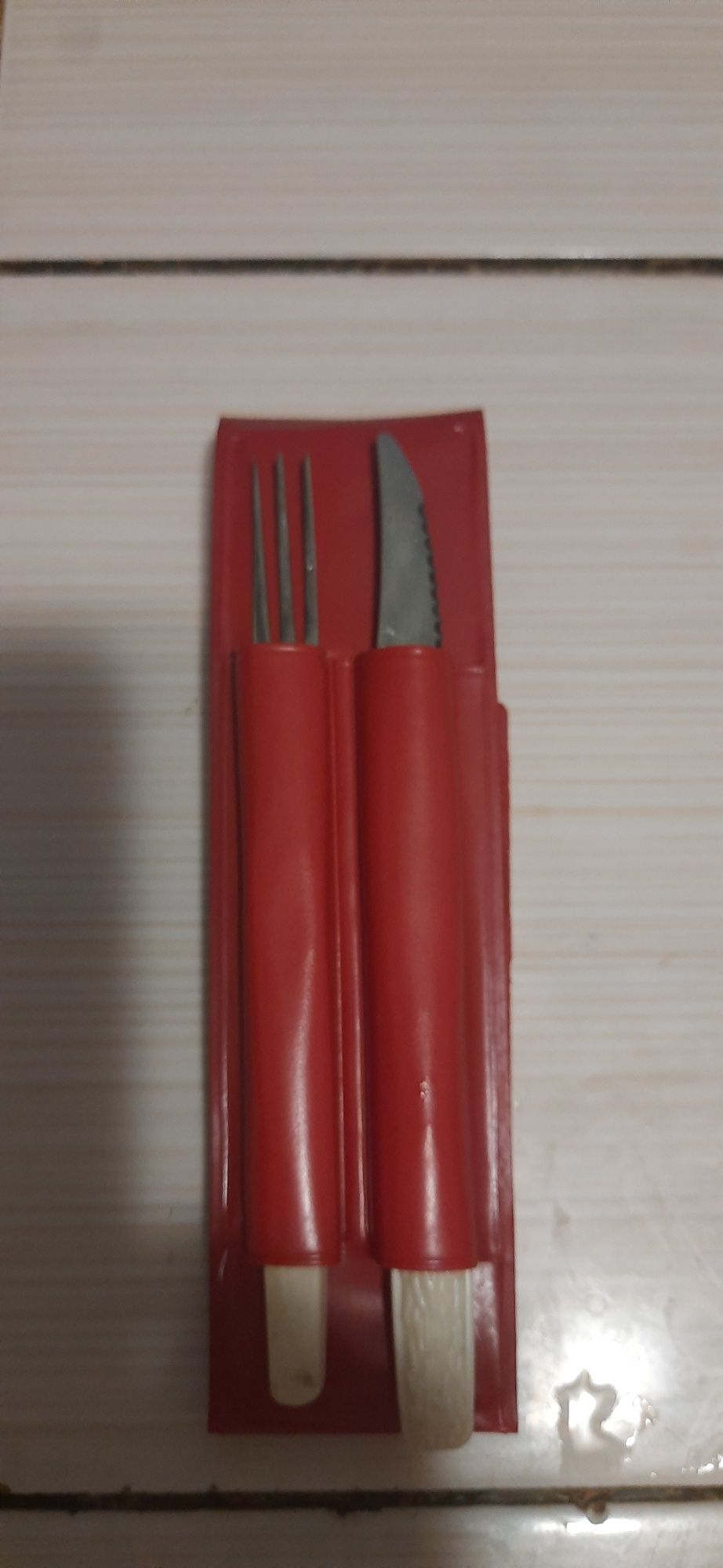 Туристический набор вилка нож в чехле времен СССР
