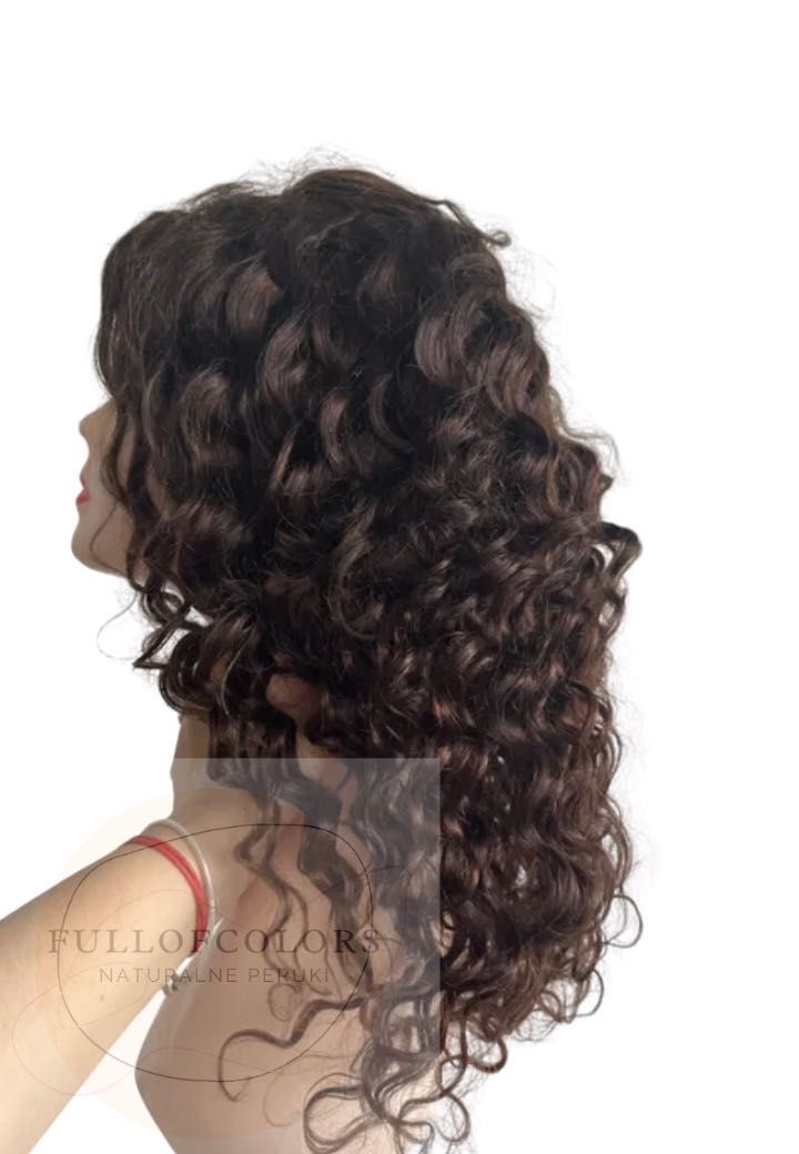 Cudowne bardzo dlugie wlosy naturalne 100% brąz jedwabiste kręcone