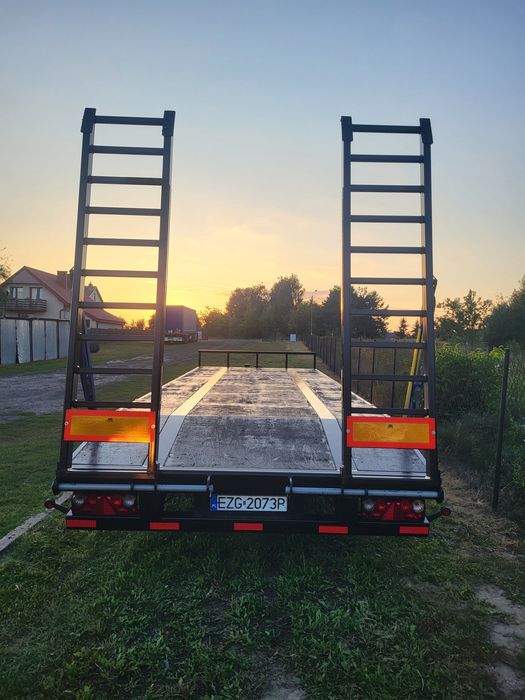 Przyczepa tandem niskopodwozie laweta do transportu koparek,  wiertnic