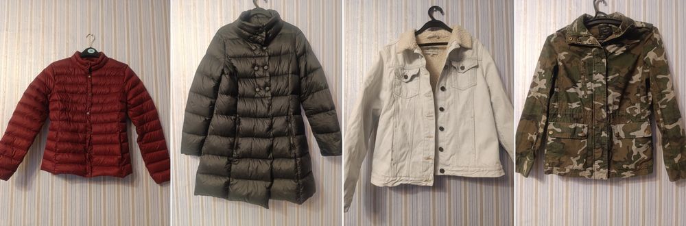 Курточки-пуховички, джинсова на меху, легенька курточка