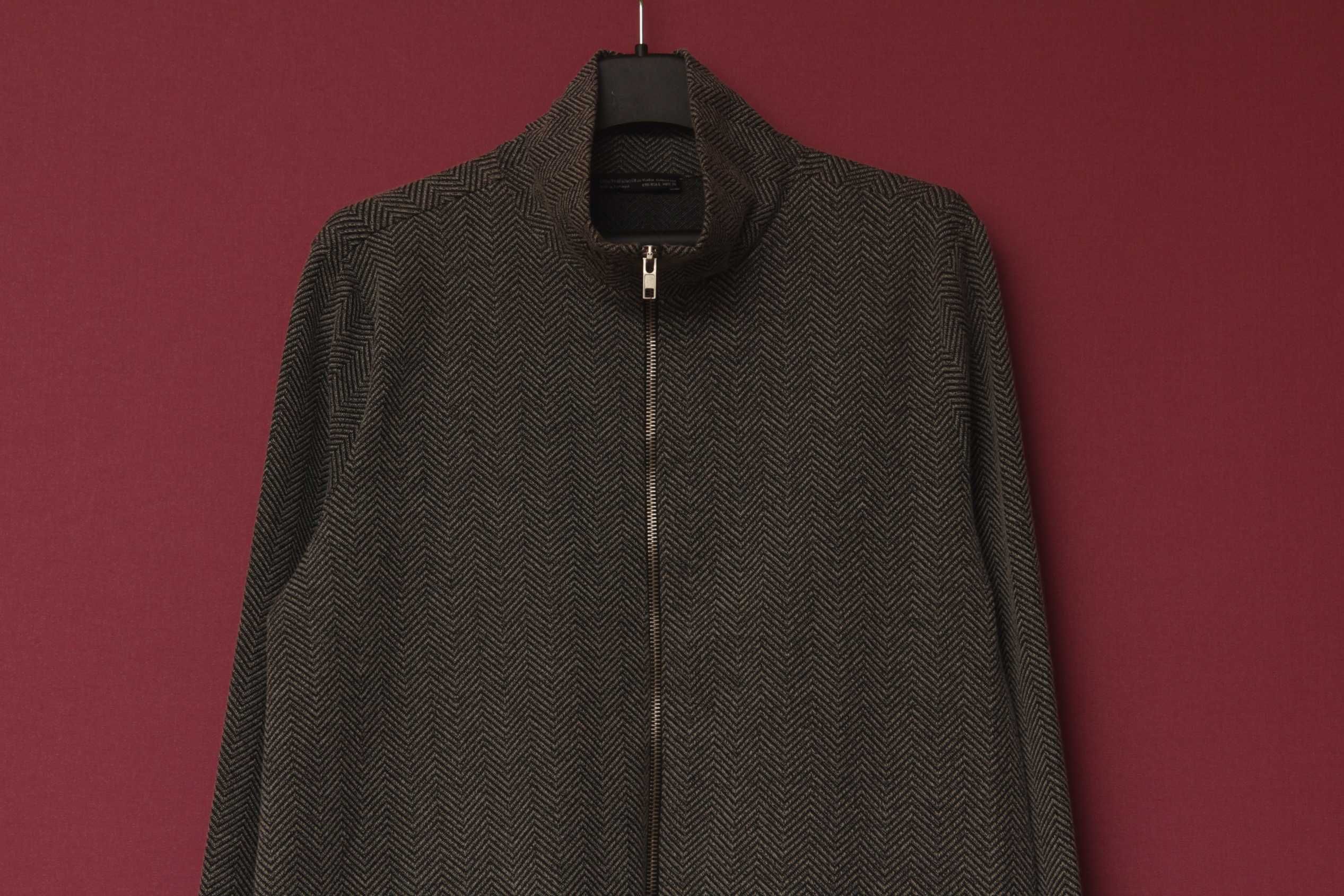 Zara рр L минималистичное пальто из хлопка полиестера и лайкры