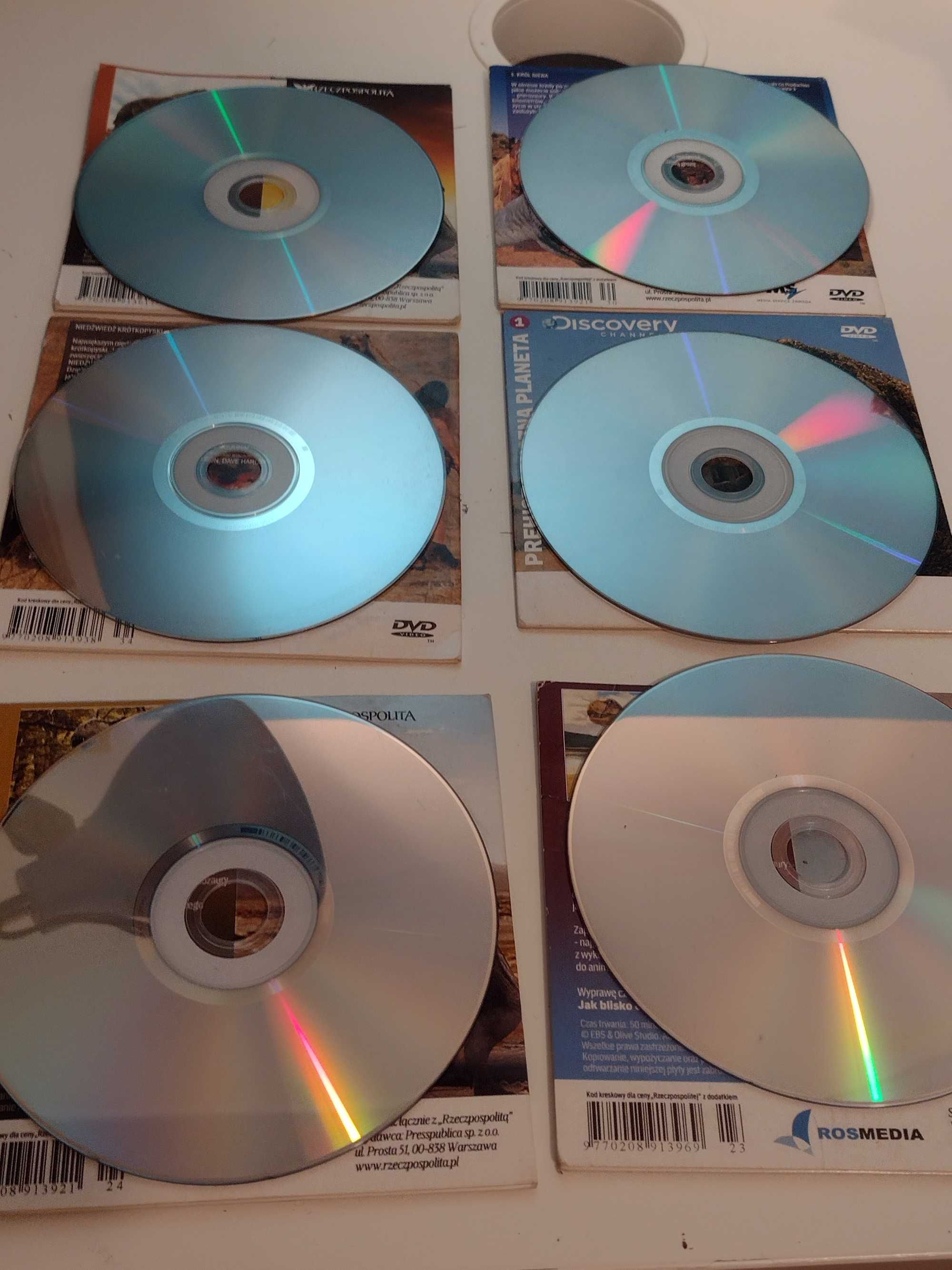 Filmy przyrodnicze, Dinozaury, niedźwiedź, szablozęby CD 6szt.