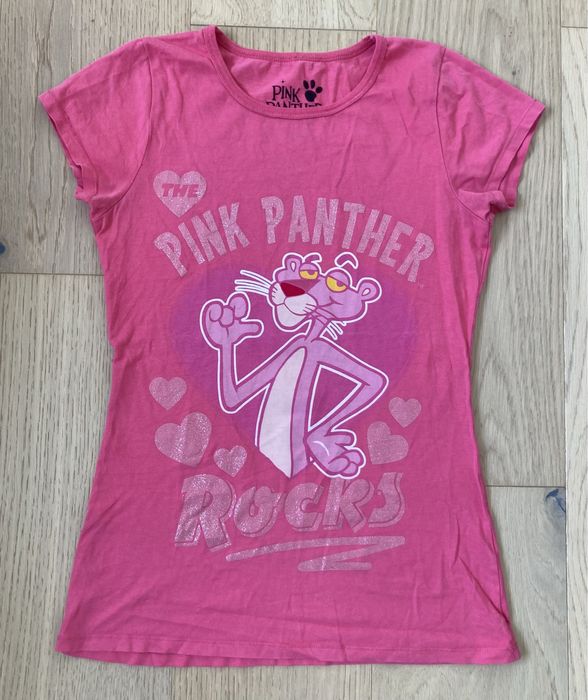 Koszulka dziewczęca malinowa Różowa Pantera Pink Panther r.