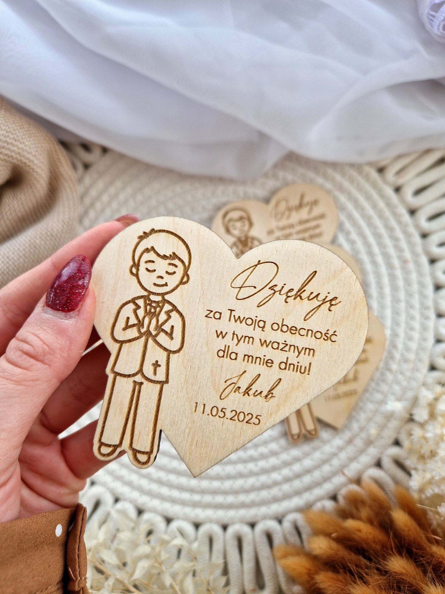 Podziękowania magnesy Komunia
