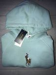 Oryginalna Bluza Ralph Lauren Polo hoodie z kapturem turkusowa M z met