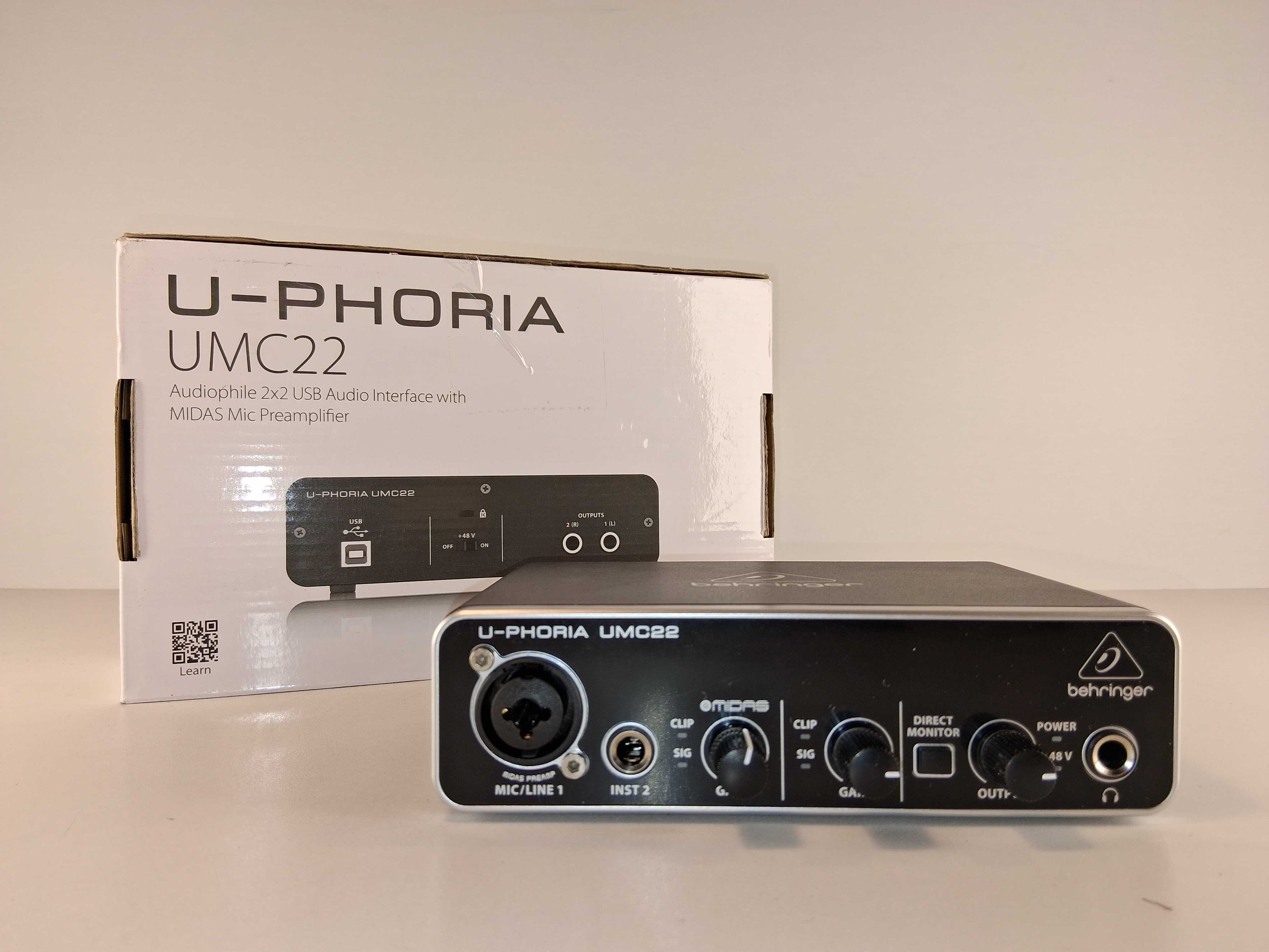 C055 Behringer U-PHORIA UMC22 Interfejs Audio USB Midas