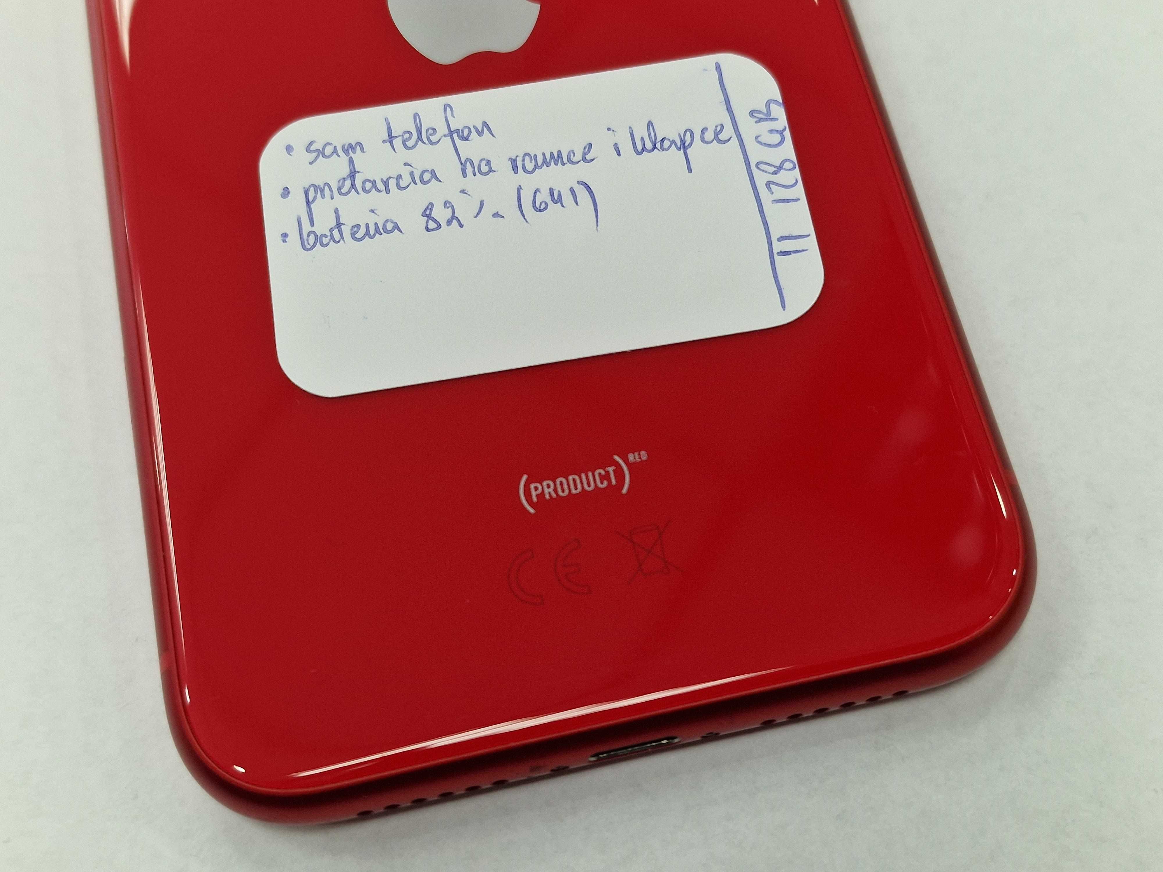 Iphone 11 128GB/ Red/ Czerwony/ BAT 82%/ Grade A-/ Gwarancja