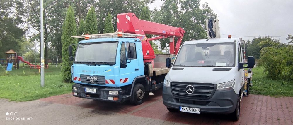 Podnośnik koszowy 24H Warszawa i okolice Wynajem 18m i 27m 300 kg hds