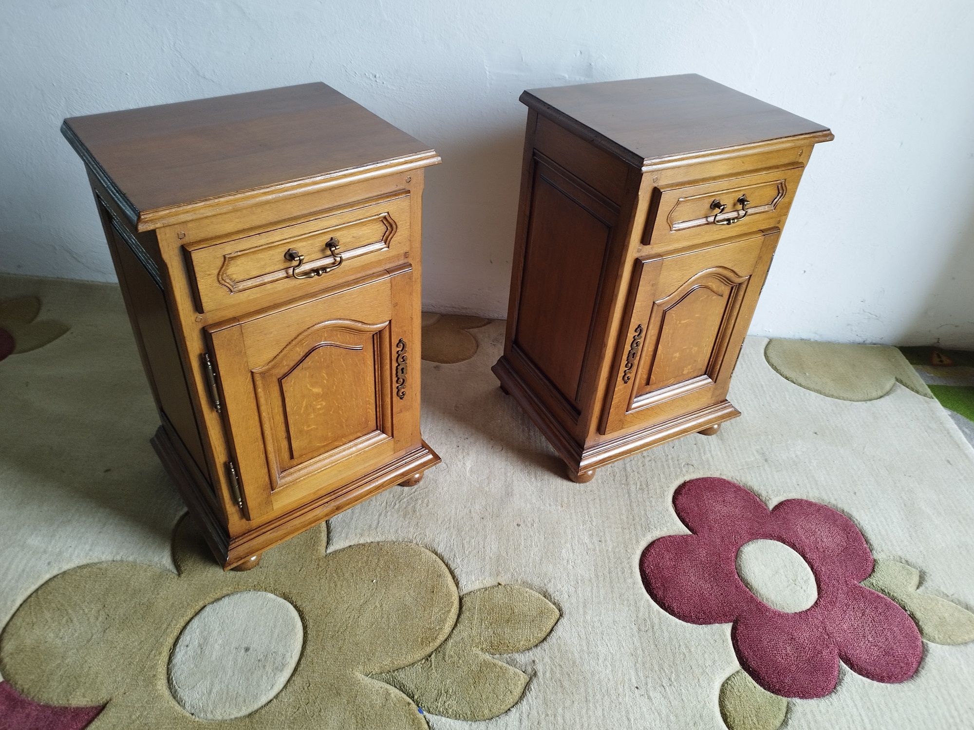 szafki nocne drewno dębowe Antyk Vintage