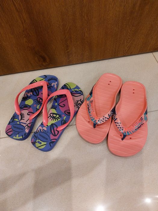 Klapki dziecięce dziewczęce na basen