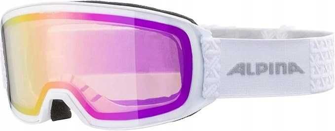 Gogle narciarskie Alpina Nakiska White Q-Lite Pink S1