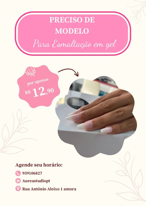 Modelo de unhas em gel