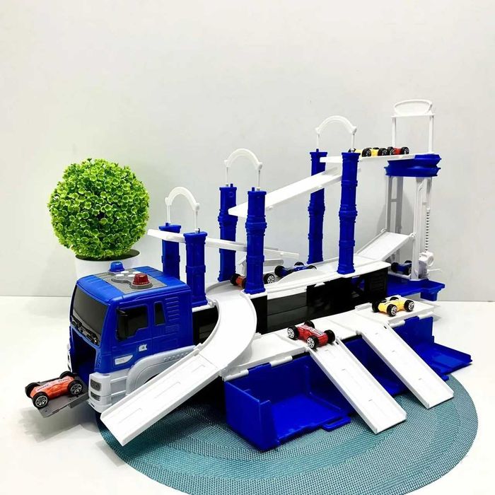 Трейлер/фура ігровий гараж/трек 2в1  два кольори (660-S17-18)