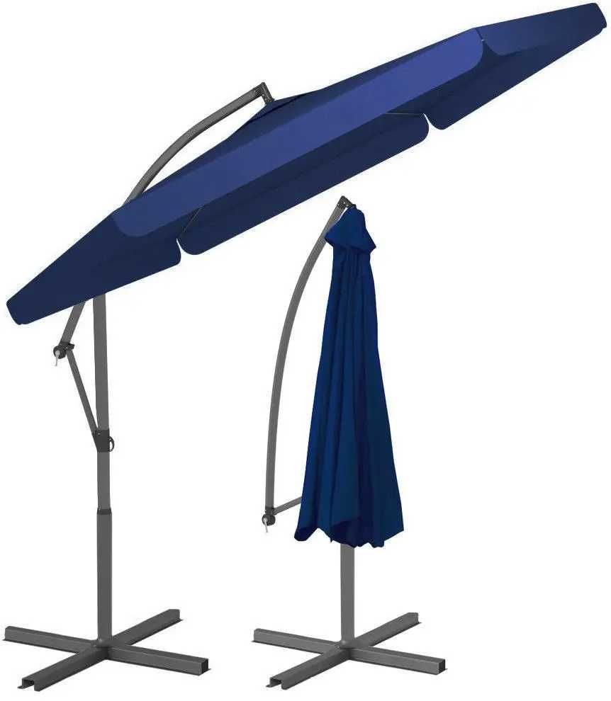 Зонтик для сада, зонт садовой, зонт пляжный угловой с наклоном синий