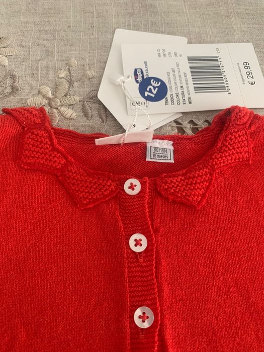 Casaco malha chicco 15 meses