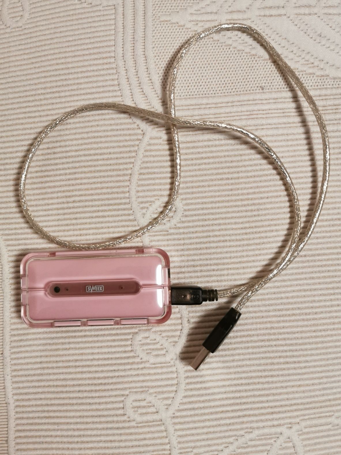Hub USB 2.0 4x Sweex Pink, różowy