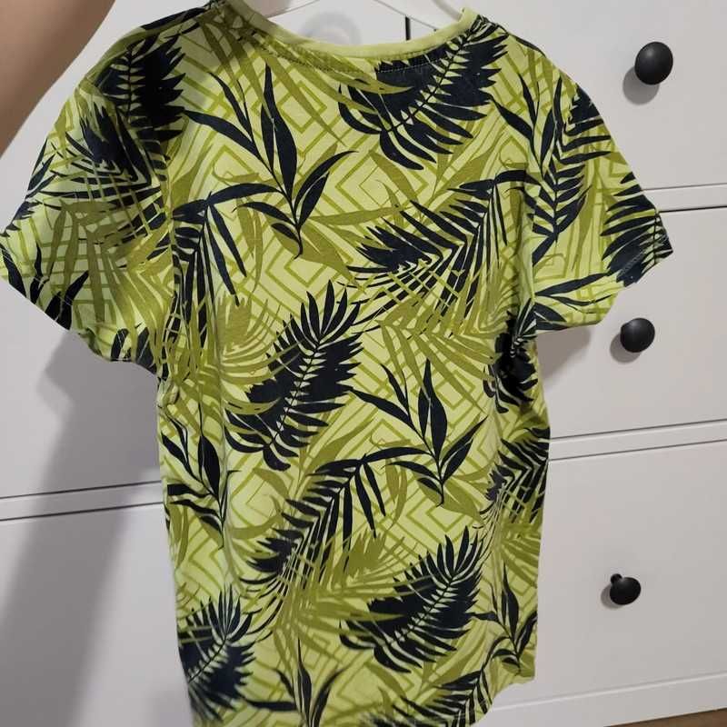 Koszulka boho palmy liście jungle na krótki rękaw T-shirt 134