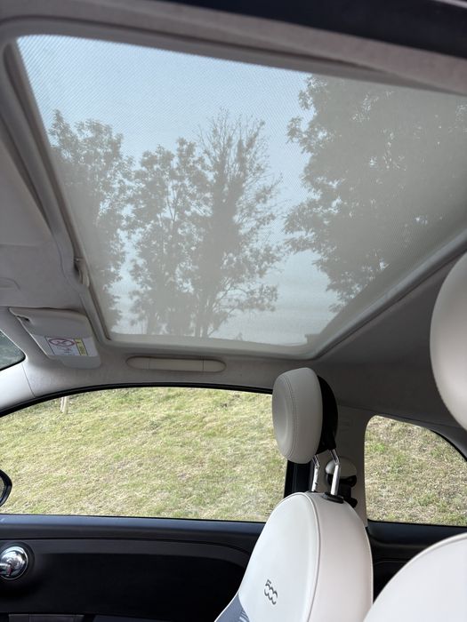 Fiat 500 lounge 1.2 benzyna 2019r klima , szklany dach, led , carplay
