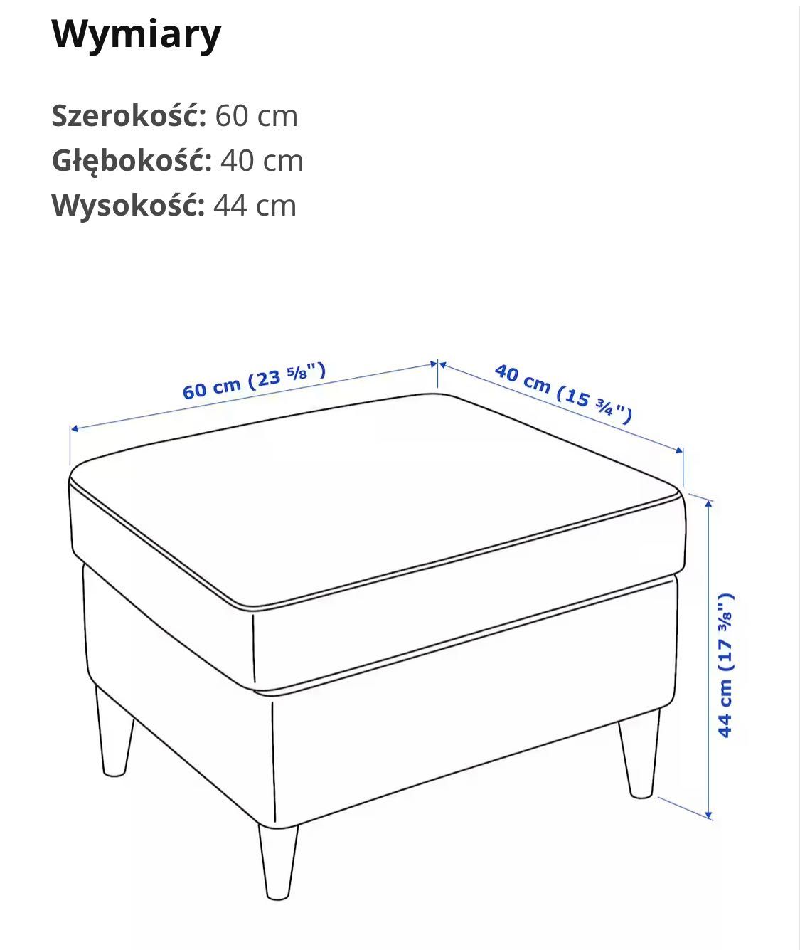 IKEA Fotel z podnóżkiem STRANDMON