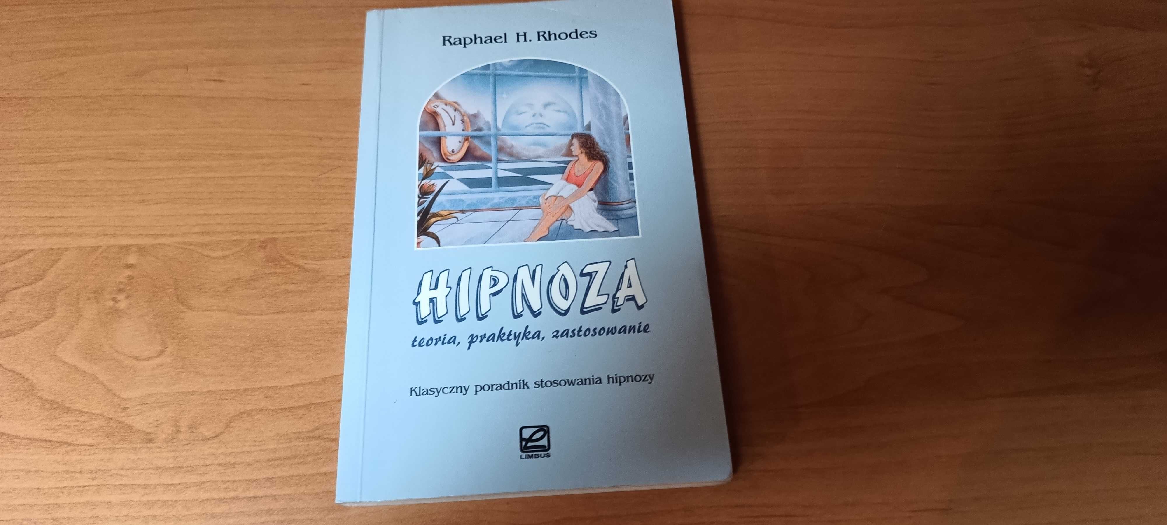 2 książki o hipnozie: "Hipnoza" A. Rhodes i "Hipnoza" Z. Peterson.