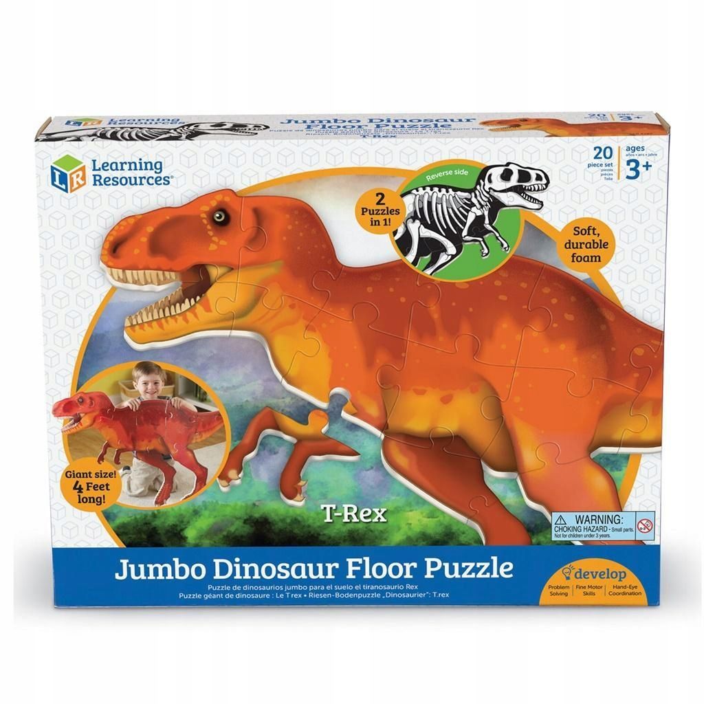 Duże, Piankowe Puzzle Podłogowe, Dinozaur T-rex