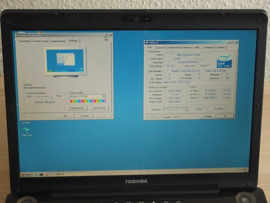 Laptop TOSHIBA A200-1GH T2500 2GB RAM