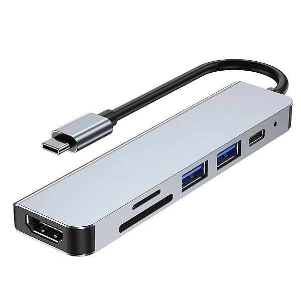 Tech-Protect V4-Hub Adapter 6In1 Grey