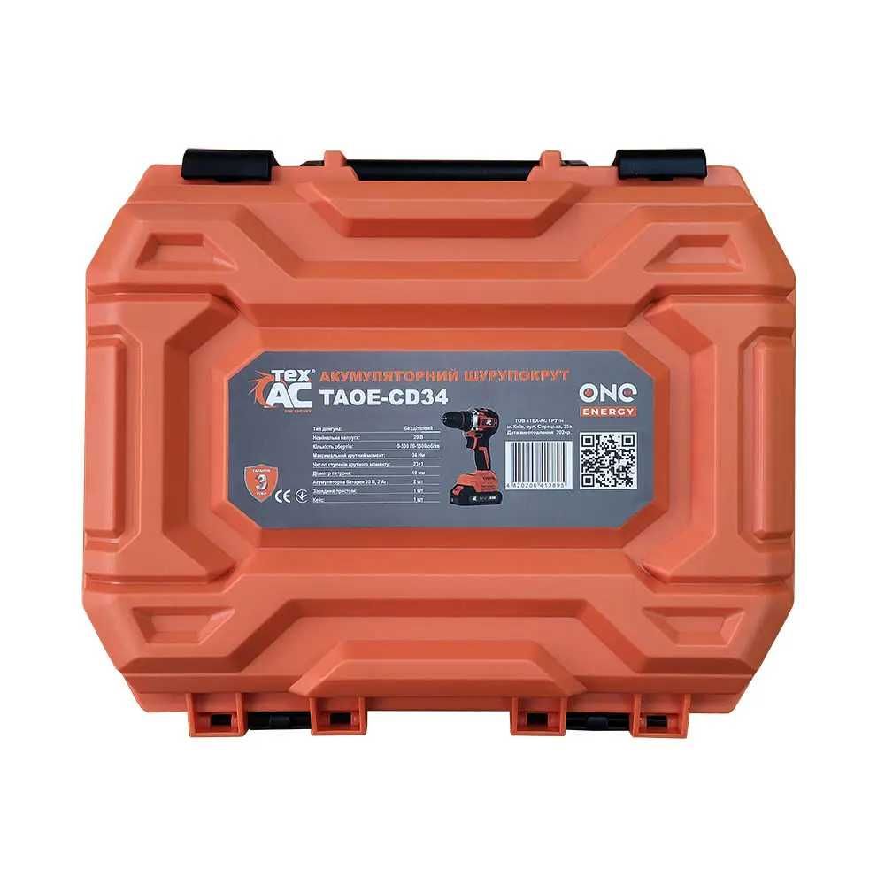 Шуруповерт аккумуляторный бесщеточный TexAC TAOE-CD34 (34 Нм, 2 акб)