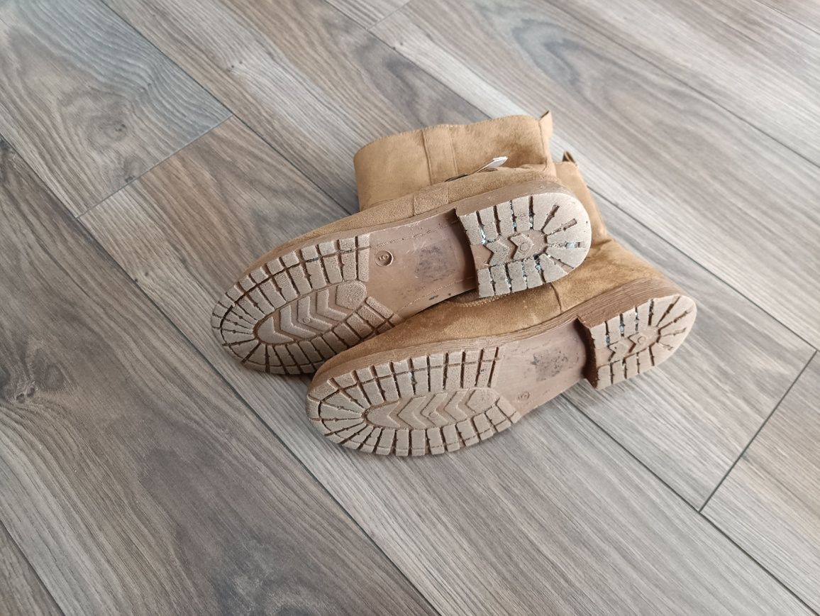 Kozaki damskie jasnobrązowe, rozmiar 36