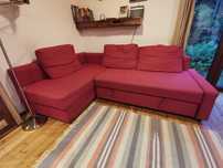 Rogówka szezlong sofa IKEA z funkcją spania