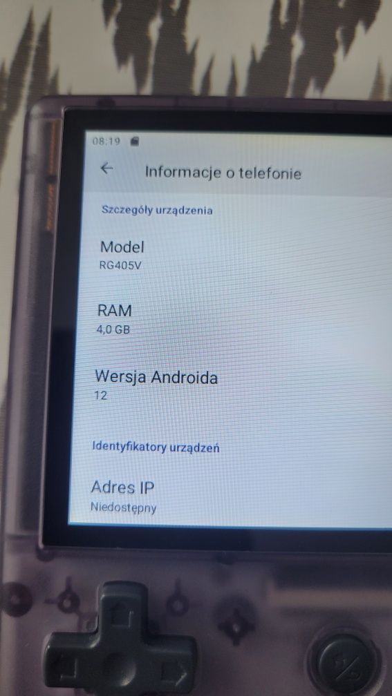Anbernic RG 405V  plus karta 64GB bdb stan