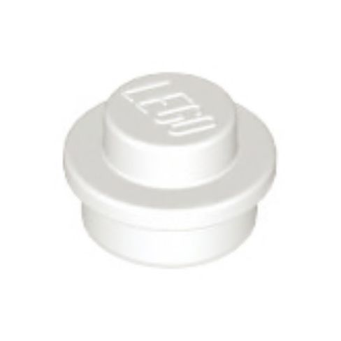 LEGO 4073 Płytka okrągła 1 x 1 White