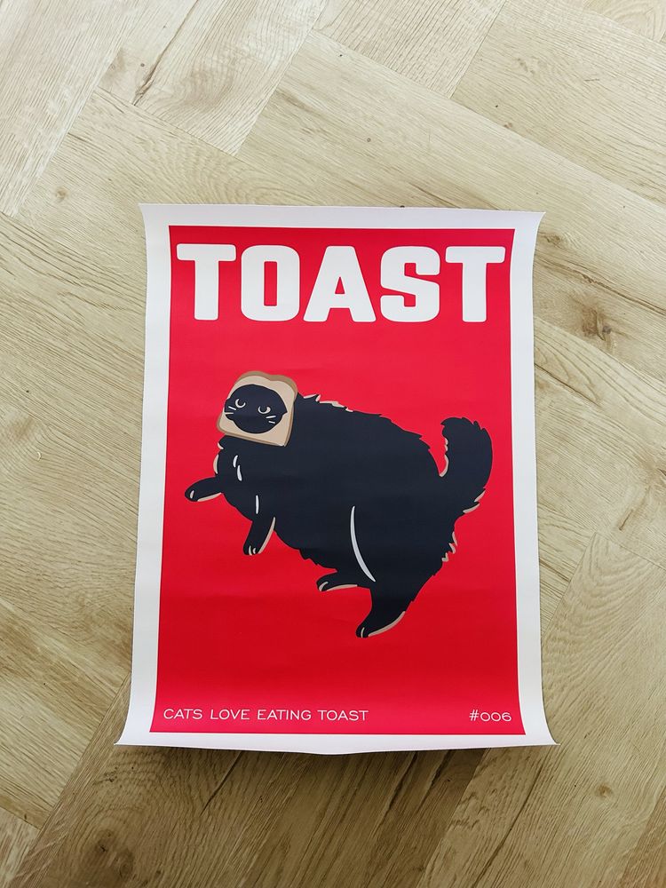 Plakat kot toast