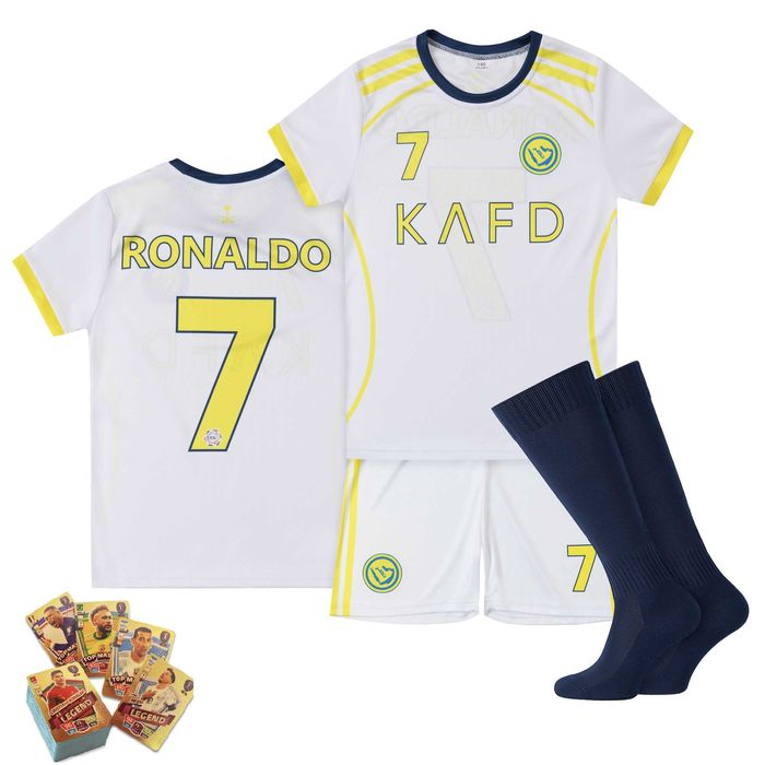 Strój piłkarski dziecięcy Al Nassr Ronaldo rozm. 170 + gratis