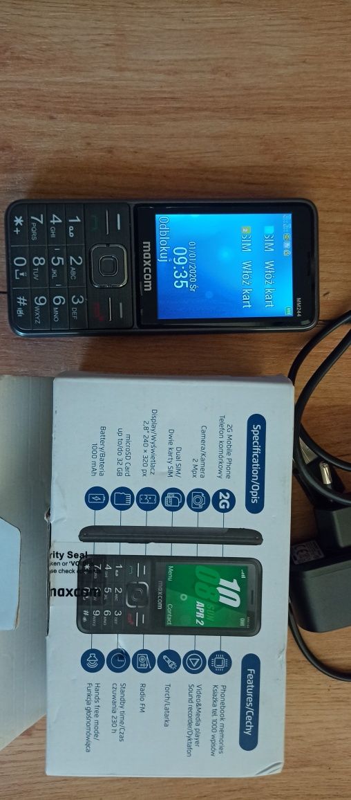 Telefon maxcom MM244 sprawny zadbany