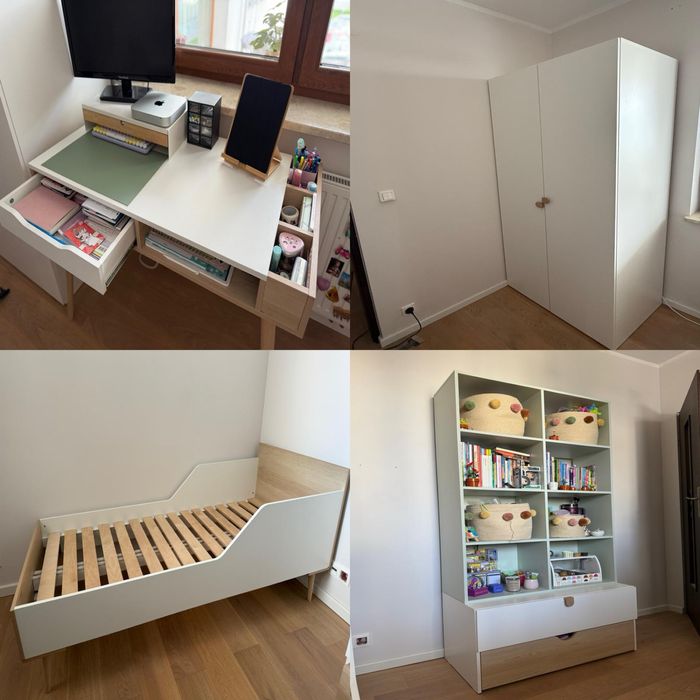 Łóżko dziecięce albo zestaw mebli.