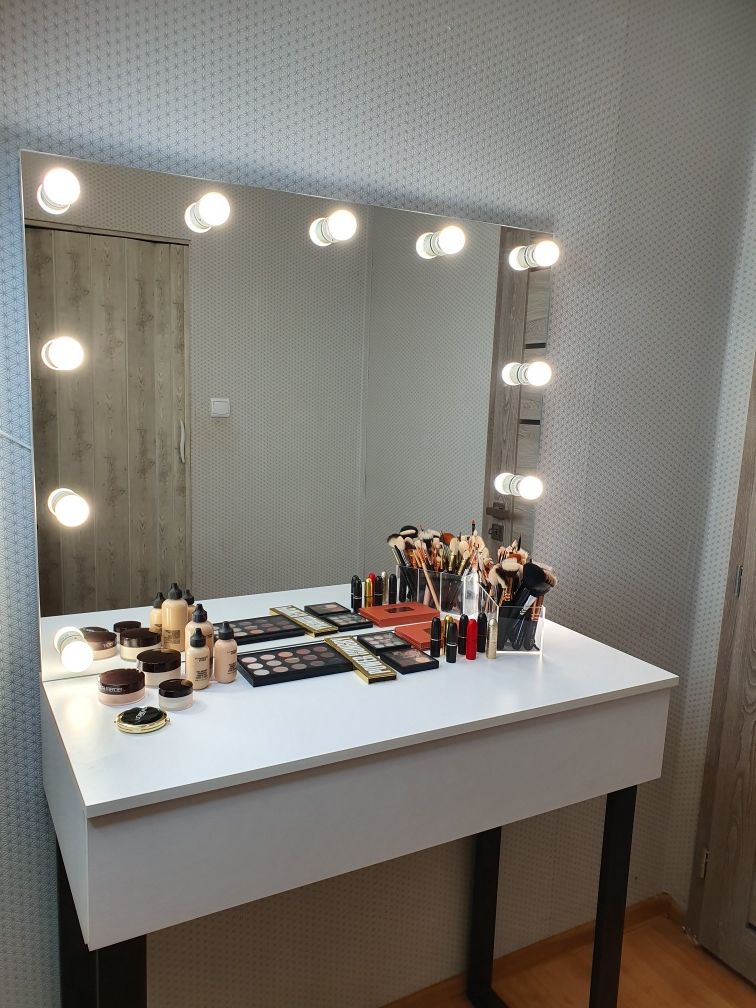 Toaletka z lustrem make up 100x80 do makijażu,wizażu