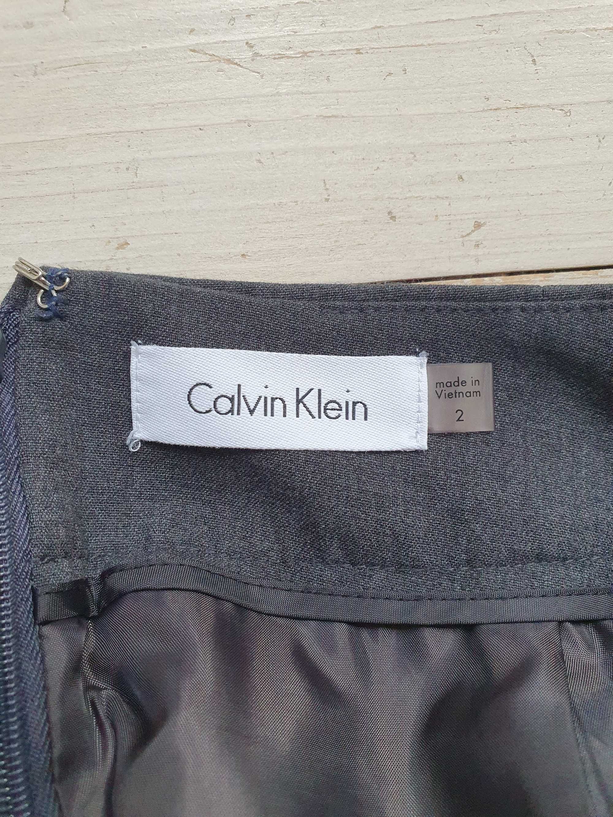 Spódnica ołówkowa szara czarna Calvin Klein rozmiar 36 S