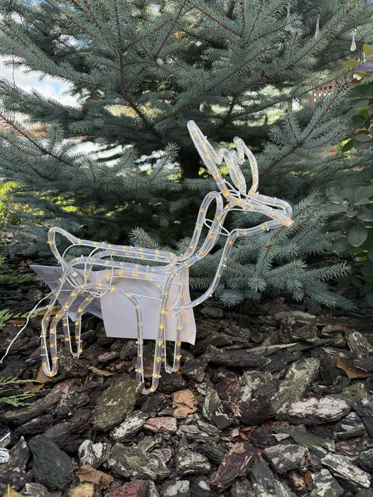 Світлодіодний новорічний олень, лошадка, потяг