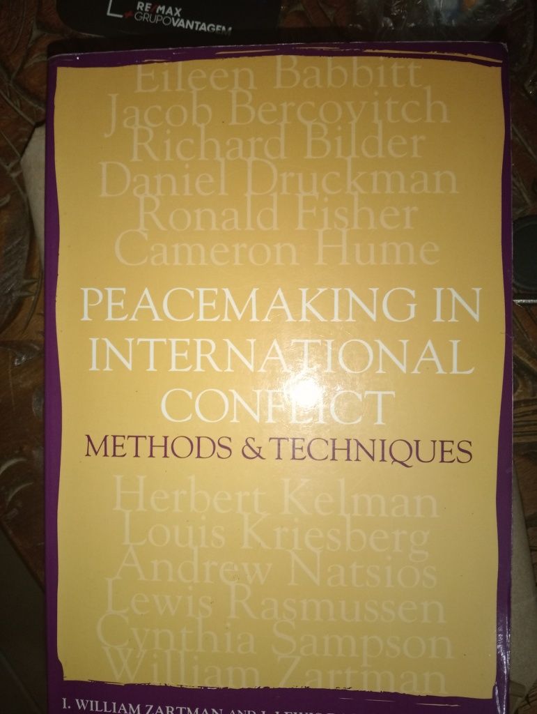 Peacemaking in International Conflict: Methods and Techniques.