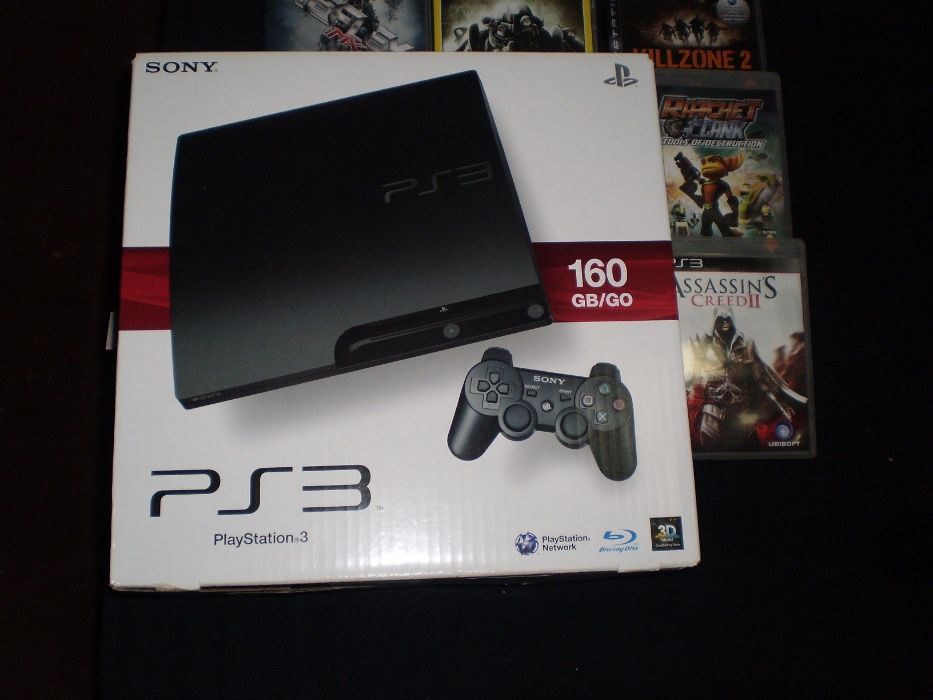 consola playstation 3 com jogos e acessorios