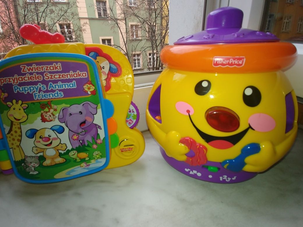 Książeczka grające oraz garnuszek Fisher Price