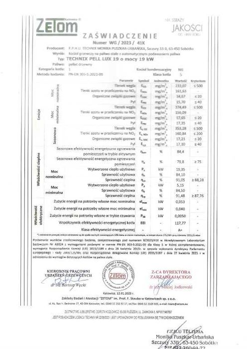 Kotły na Pellet Z PODAJNIKIEM 19 kW. Piec pelet lub EKOGROSZEK Klasa 5