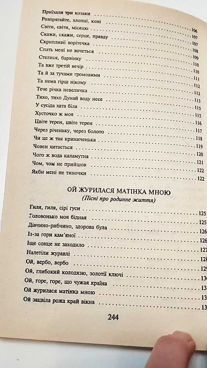 ЗбіркаУкраїнські народні пвсні.